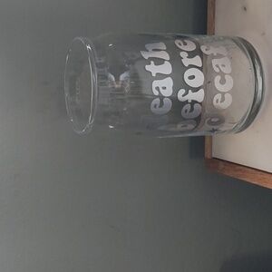 death before decaf glass cup